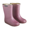 De thermoboots zijn gevoerd met wol aan de binnenzijde. De regenlaarzen zijn van ENFANT en rose glitter van kleur.