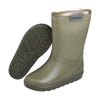 De thermoboots zijn gevoerd met wol aan de binnenzijde. De regenlaarzen zijn van ENFANT en groen glitter van kleur.