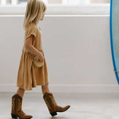 Bruine cowboy boots gemaakt voor leer voor kinderen en volwassenen van Bootstock