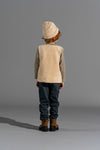 Plush Zipper Gilet - Oatmeal