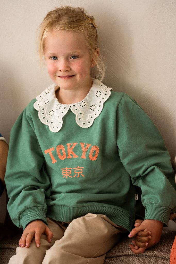 House of Jamie Chunky Split Sweater Seaweed