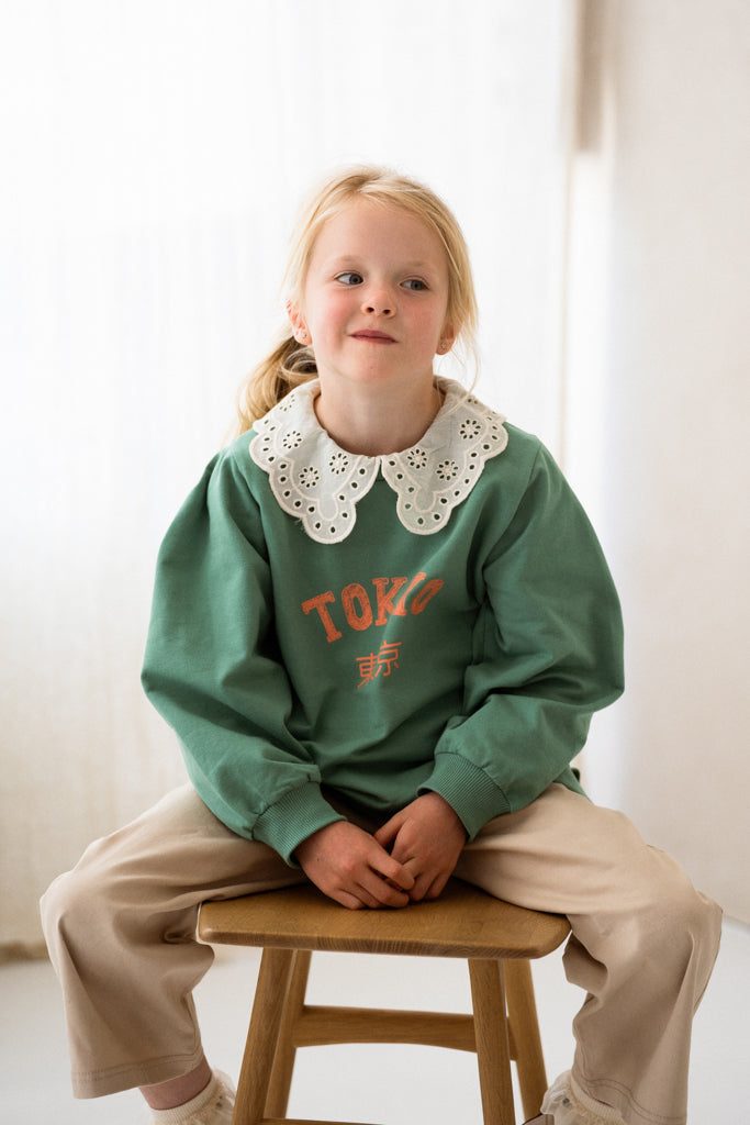 House of Jamie Chunky Split Sweater Seaweed