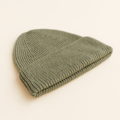 Groene beanie gebreide beanie voor kids van HVID.