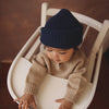 Blauwe beanie gebreide voor kids van HVID.