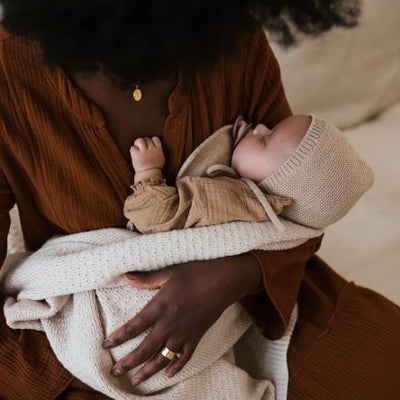 Gebreide deken voor baby's / kids in Off White van HVID.