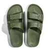 Groene sandalen voor kinderen en volwassenen van het merk freedom Mozes