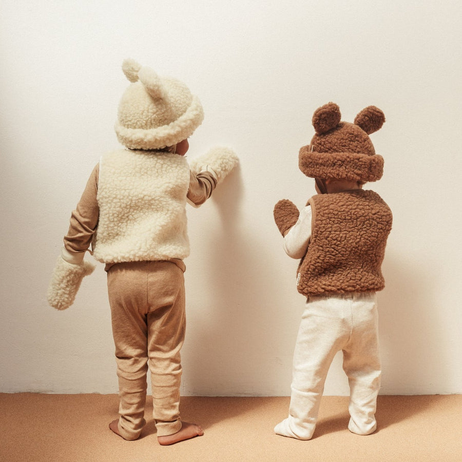 Warme wollen handschoenen voor kinderen gemaakt van schapenwol van het merk binibamba