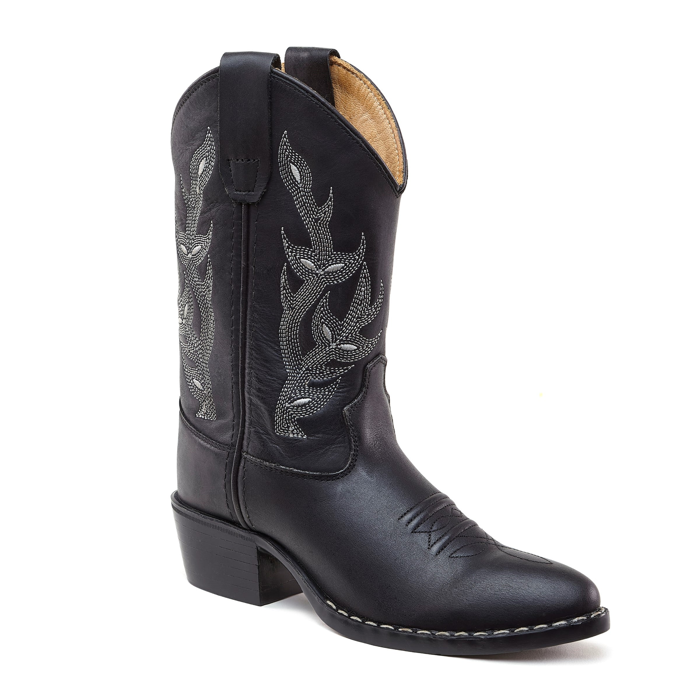 Zwarte  cowboy boots gemaakt voor leer voor kinderen en volwassenen van Bootstock
