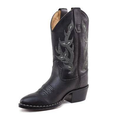 Zwarte  cowboy boots gemaakt voor leer voor kinderen en volwassenen van Bootstock