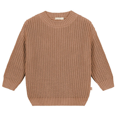 Gebreide trui voor kinderen in de kleur coral van Yuki.
