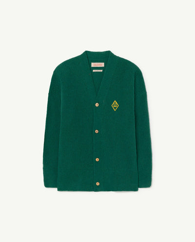 PLAIN RACOON KIDS+ CARDIGAN - GREEN
