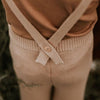 Gebreide broek met bretels voor kinderen in de kleur oath van Yuki.