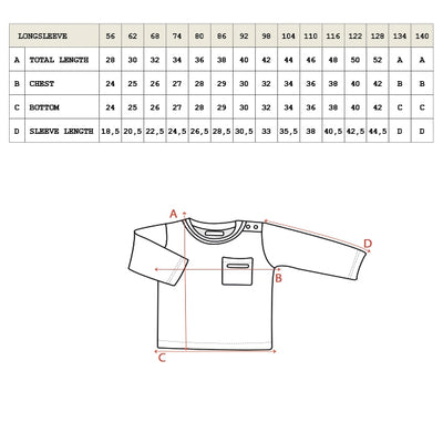 Longsleeve dust voor baby's (kinderen) met een zakje aan de voorzijde van het merk Nixnut.