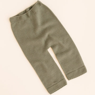 Gebreide broek voor baby's in de kleur groen van HVID.