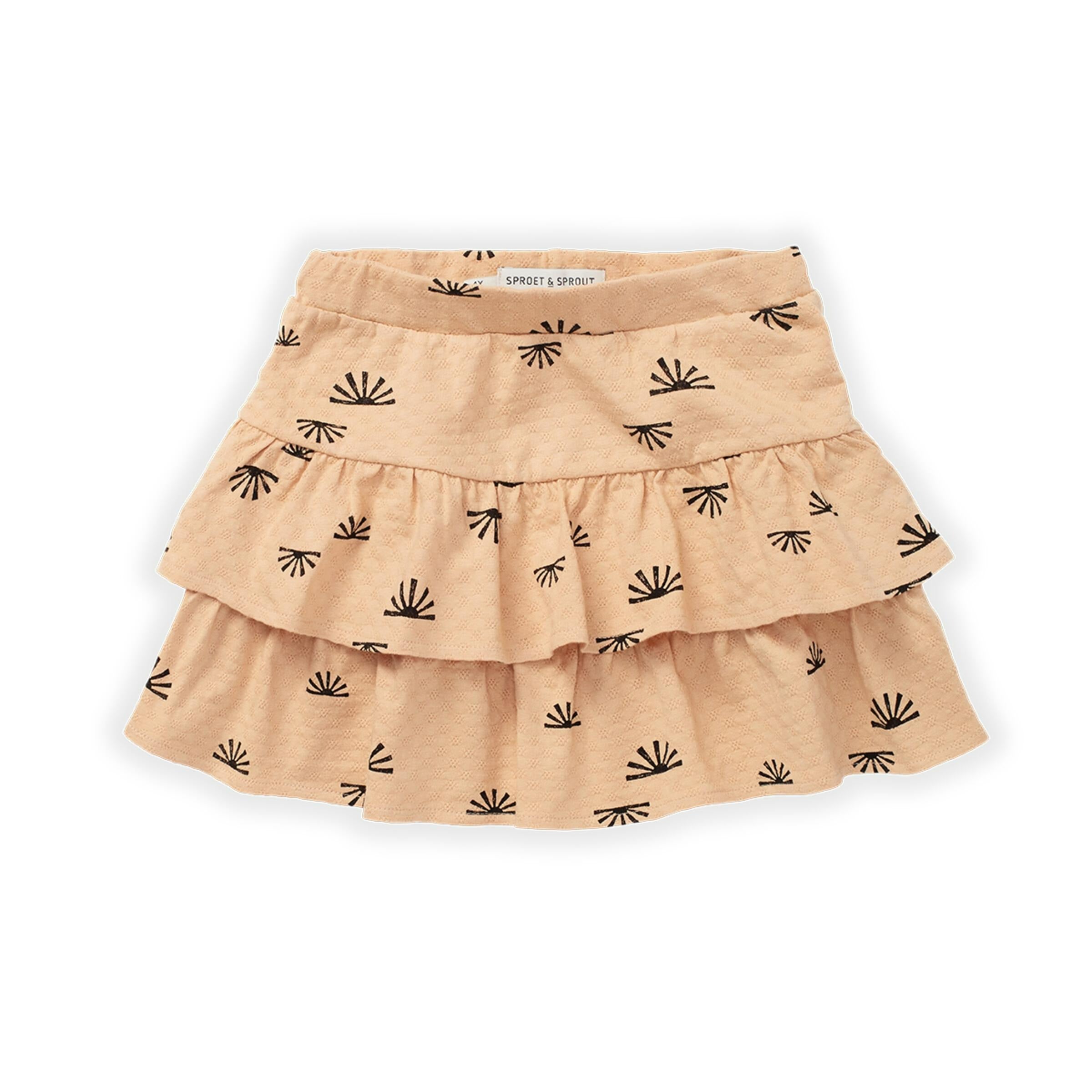 Sproet & Sprout Pointelle skirt print sunshine