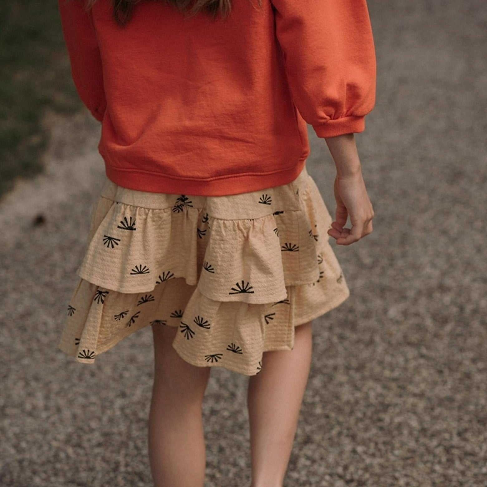 Sproet & Sprout Pointelle skirt print sunshine