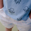 Linen chino short cinque terre print