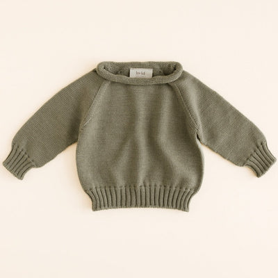 Gebreide trui voor baby's in de kleur groen van HVID.