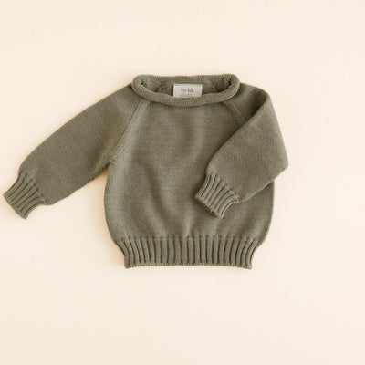 Gebreide trui voor baby's in de kleur groen van HVID.