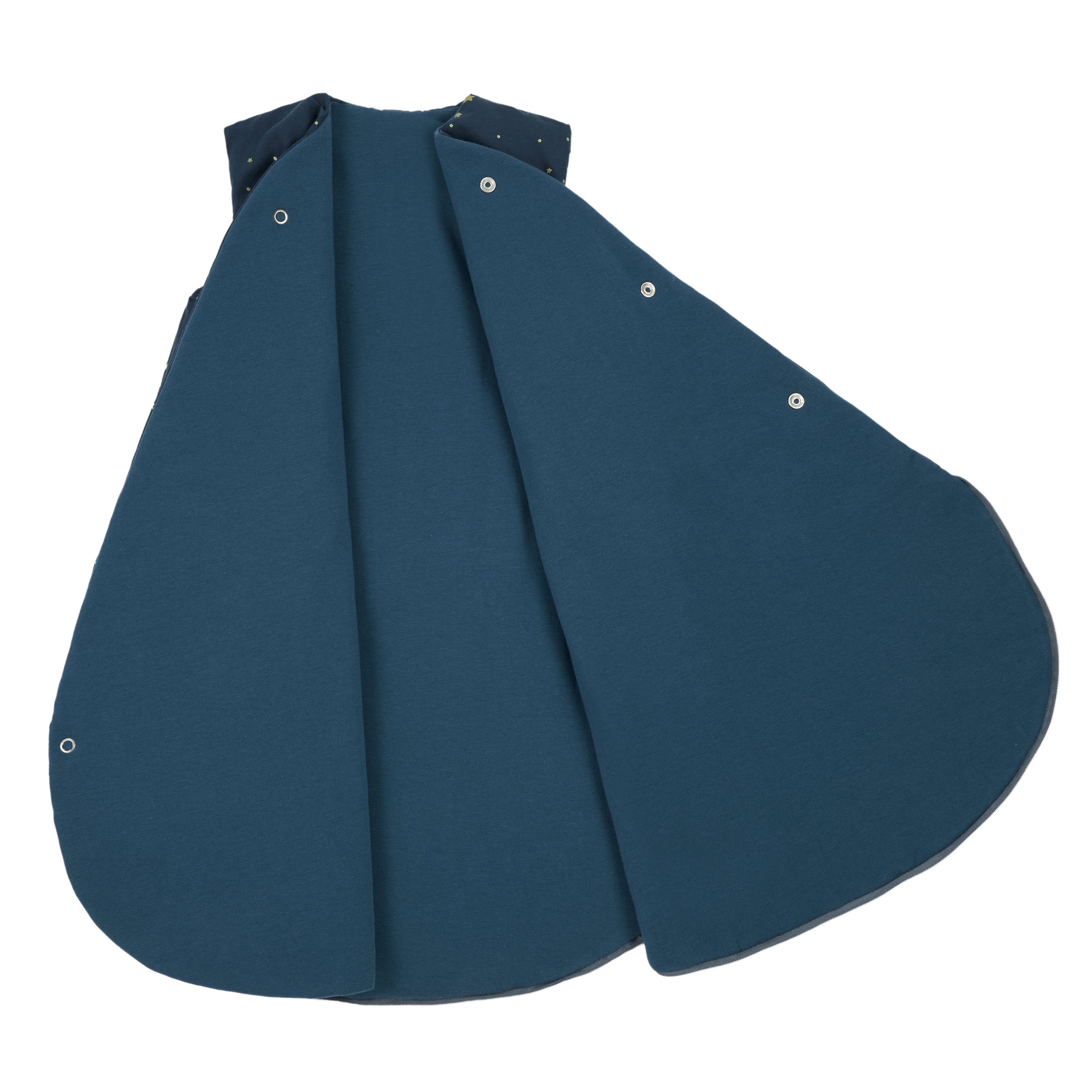Slaapzak voor baby's (kinderen) met patroon in het blauw zonder mouwen van Nobodinoz.
