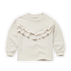 Sweatshirt ruffle | Ivory