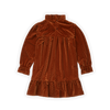 Velvet rib dress | Hazelnut