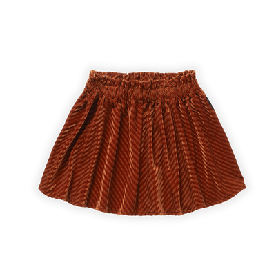 Paperbag skirt velvet rib | Hazelnut