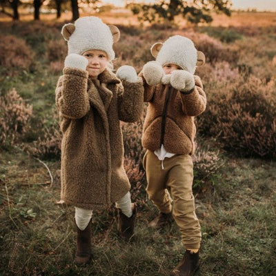 Beige handschoenen van / wanten van wol voor kinderen van het merk Alwero