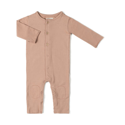 Onesie met drukknoopjes aan de voorzijde in lychee voor baby's van het merk Nixnut.