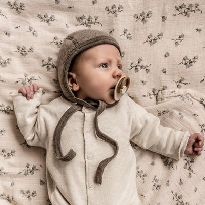 Onesie met drukknoopjes aan de voorzijde voor baby's van het merk Nixnut.
