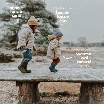 De thermoboots zijn gevoerd met wol aan de binnenzijde. De regenlaarzen zijn van ENFANT en groen van kleur.