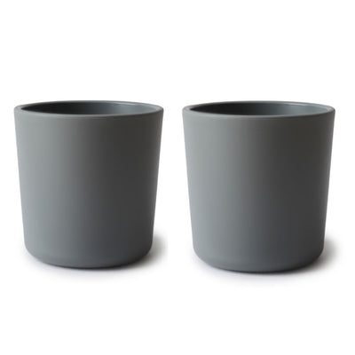 Twee cups voor kinderen in het blauw van Mushie.