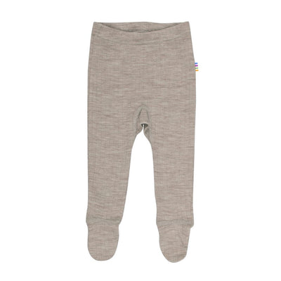 Legging voor baby's met voetjes in de kleur sesam van het merk Joha.