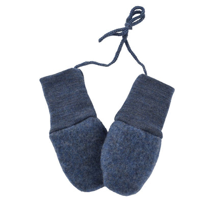Blauwe wollen wantjes van het merk Engel Natur voor baby's (kinderen).