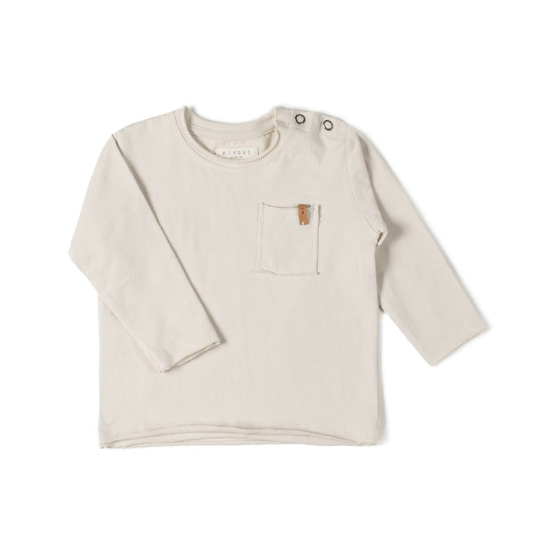 Longsleeve dust voor baby's (kinderen) met een zakje aan de voorzijde van het merk Nixnut.