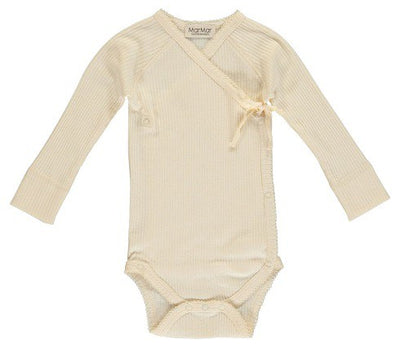 Overslagromper voor baby's in Off White met een strikje als afwerking van Mar Mar Copenhagen.