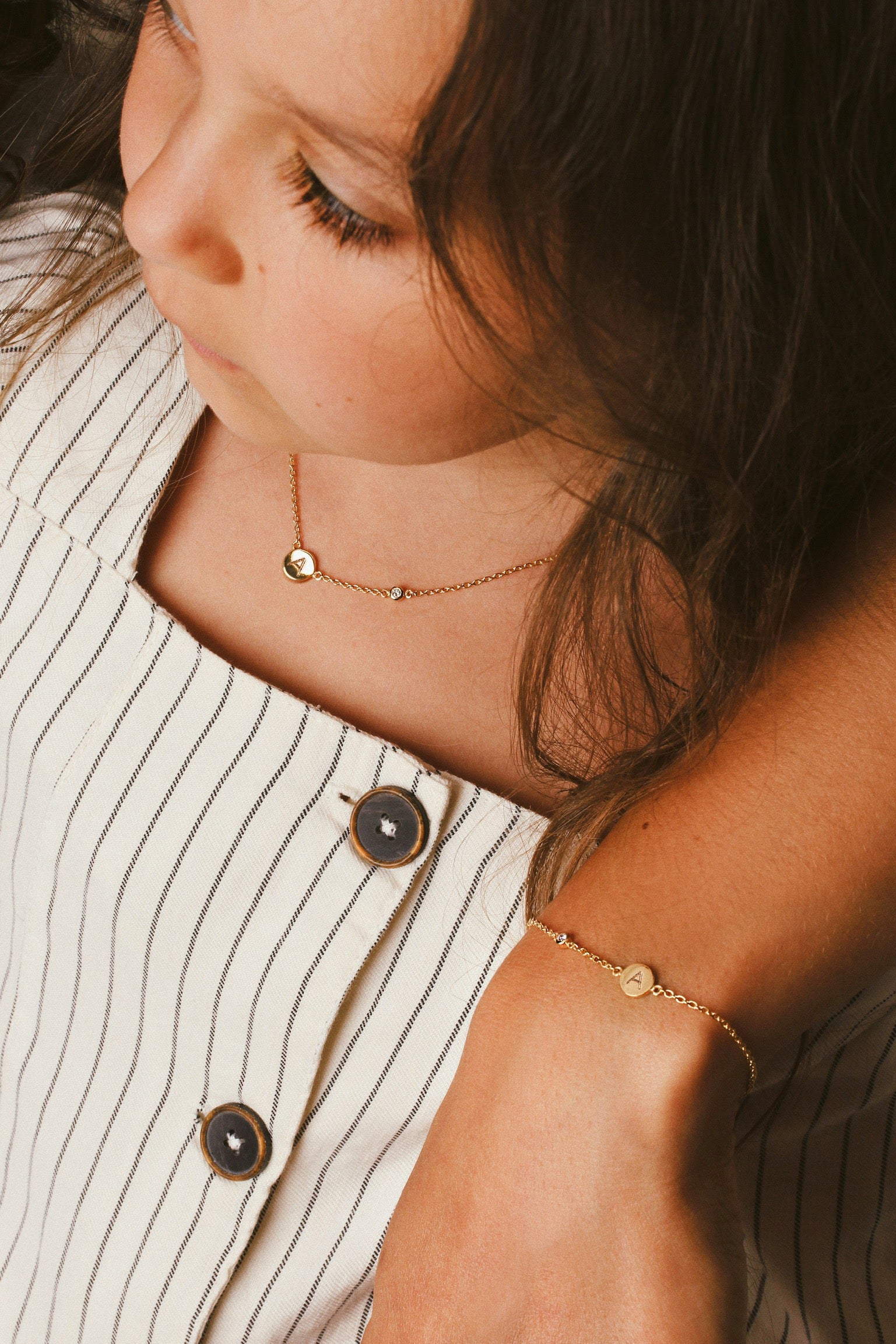 Naamketting petite gold plated - Charly's