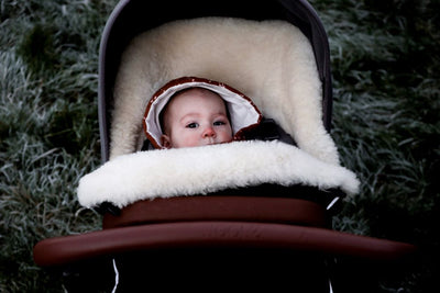 Voetenzak schapenvacht kinderwagen